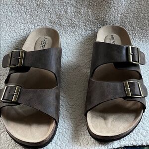 Arizona Brown Sandals with Buckles